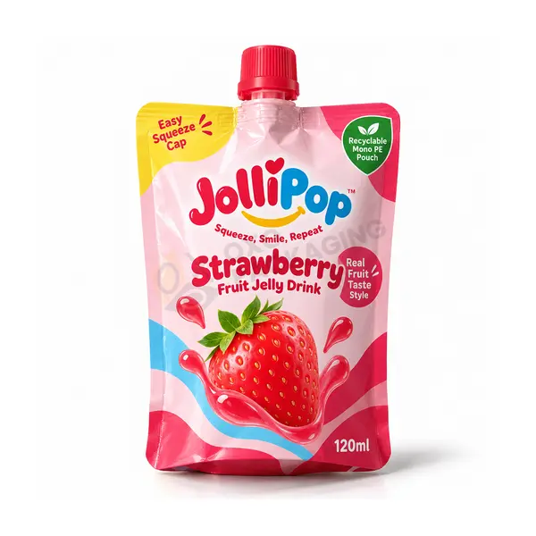 personalize Recyclable Mono PE Spout Pouches