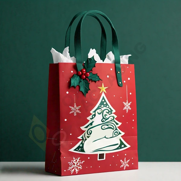 personalized christmas paper bags