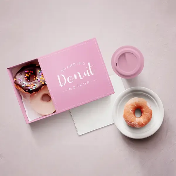 custom pink donut boxes