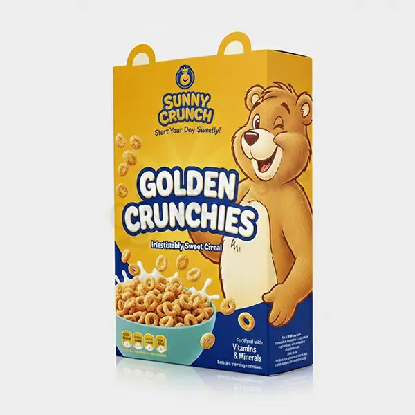 printed cereal with bear on box