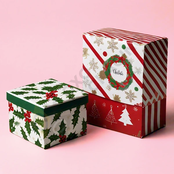 printed christmas treat boxes