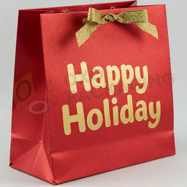 Printed holiday gift bags