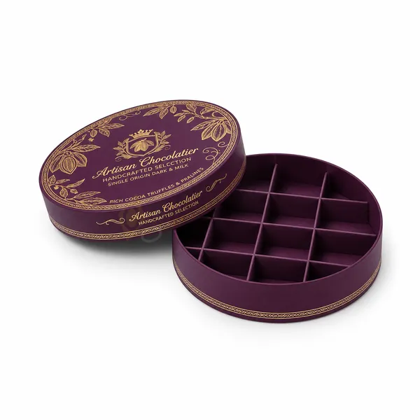 Round Chocolate Box with Inner Tray wholesale