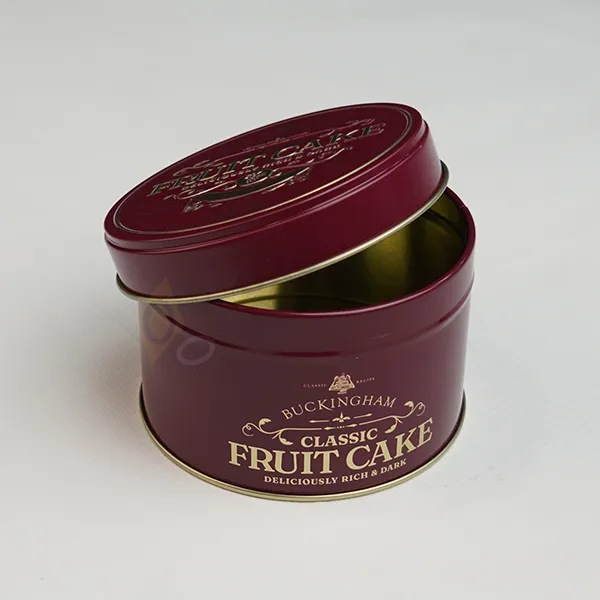 Round Fruit Cake Tin packaging