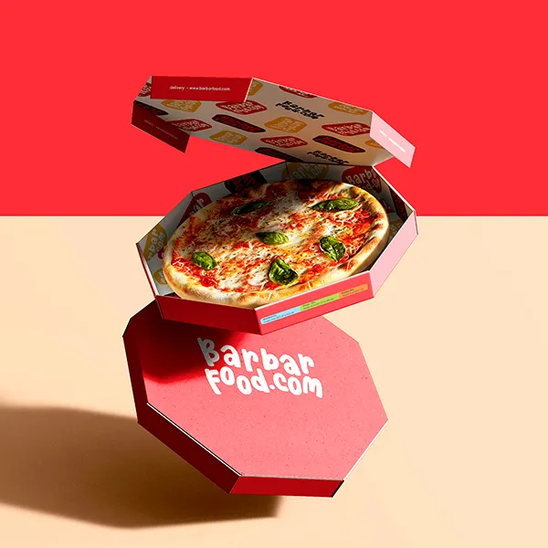 round pizza box packaging