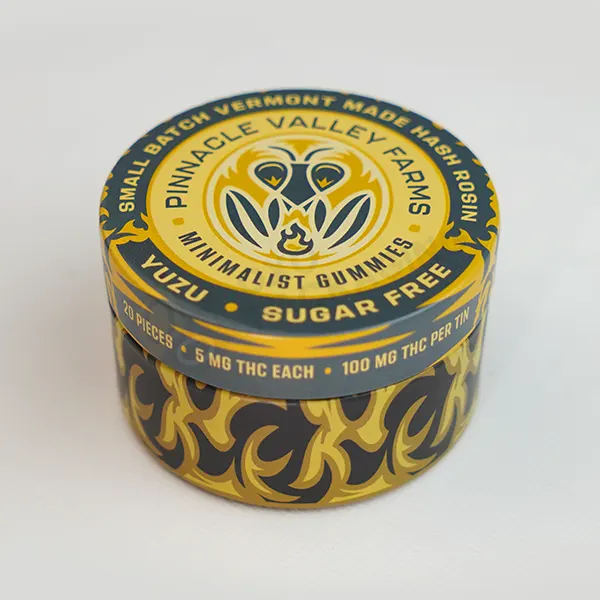 Round THC Gummy Tin Boxes