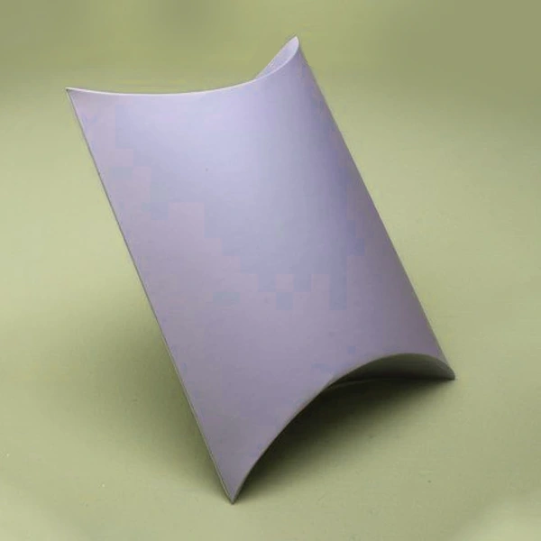 silver pillow packaging with logo