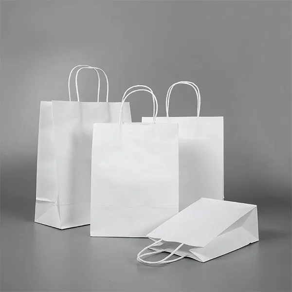 small white paper bags