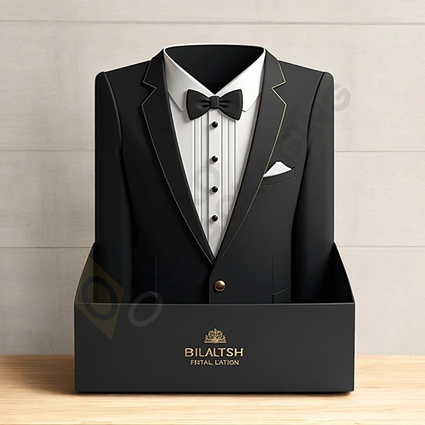 tuxedo boxes with logo