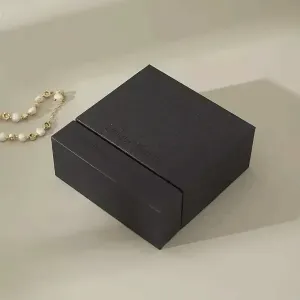 thumbnail image 2 of Elegant Black Velvet Jewelry Box – Perfect Gift Box For Earrings, Rings, Necklaces & Bracelets – Anniversary, Wedding, Birthday 2 of 6