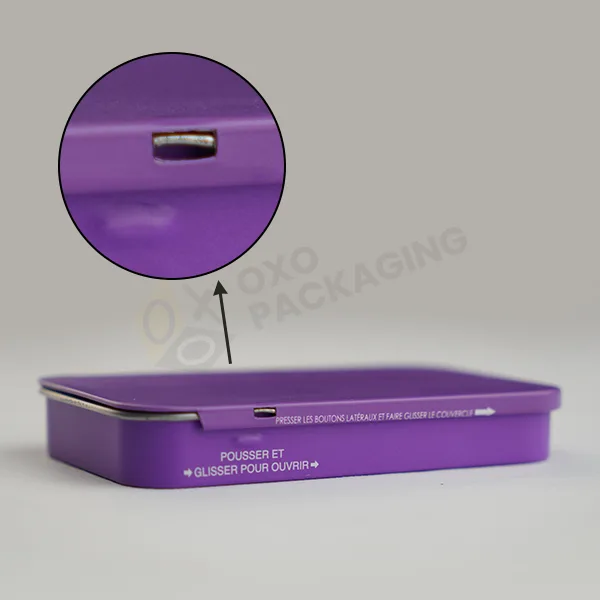 Child Resistant Sliding Tin Packaging