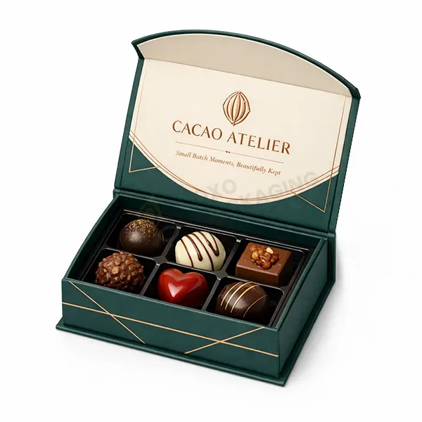 custom chocolate cavity boxes