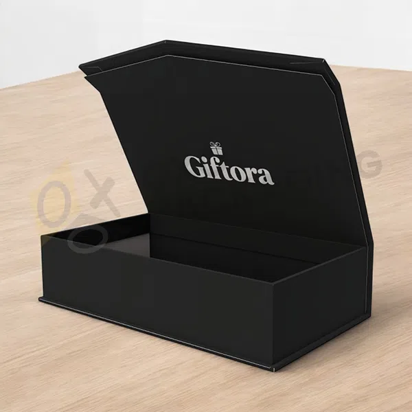 custom black magnetic gift boxes