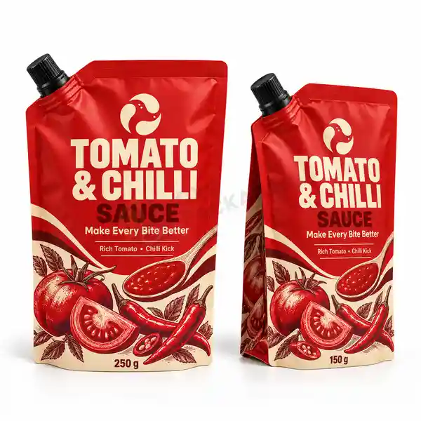 Custom Sauces Spout Pouches