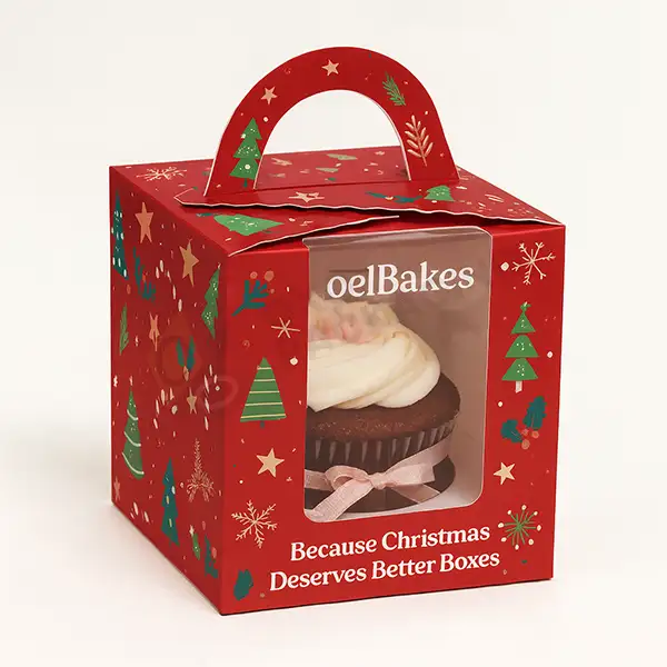 customized christmas cupcake boxes