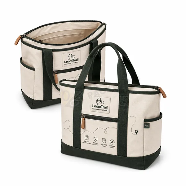zipper tote bag